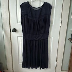 Jersey Boden Dress with Swiss Dot Detail